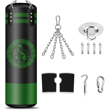 NZQXJXZ Sac de Boxe Adulte Non Rempli en Cuir Microfibre pour l'Entraînement Kickboxing Fitness MMA Grappling Muay Thai Karate