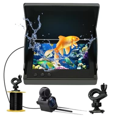 3T6B Fish Finder, Sondeur de Peche Camera sous Marine Peche IP65, 20M Câble 220° Grand Angle, Vision Nocturne Infrarouge, pour Pêche en Mer en Rivière sur Glace