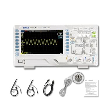 RIGOL Oscilloscope, DS1102Z-E oscilloscope numerique,100 MHz,2 canaux+EXT,écran phosphore HD 7",pour la R&D,la Maintenance et l'enseignement en Laboratoire