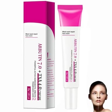 Arbutin 7% + Tranexamic Acid 4% Cream, Creme Eclaircissante Peau Noir Puissant, Even out Tone, Anti-Pigmentation, Black Spot Repair Face Cream, Reduce Taches De Rousseur, Soin De La Peau Coréen (1)