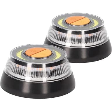 PMK GRUPO Lumière d'urgence V16 homologuée DGT | Balise signalisation Danger pour Voiture [Visibilité 1 Km] avec Base magnétique et Lampe Torche (2)