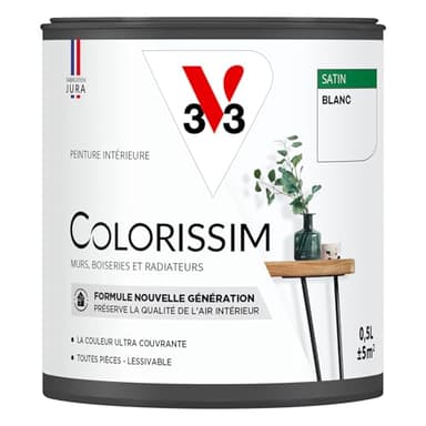 V33 Peinture multi-supports Colorissim® Blanc satin 0,5L
