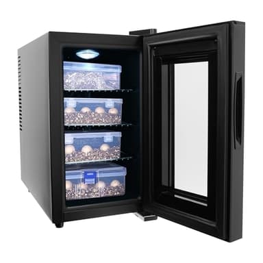 LENDISIY Incubateur d'œufs de reptiles - 23 l - Pour reptiles noirs - 10 à 40 °C - Entièrement automatique - Avec réglage précis de la température