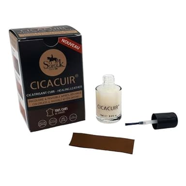 Sofolk - Cicatrisant Cuir - Incolore, Invisible après Séchage - Réparation du Cuir - Soude et Répare Entailles, Accrocs Ouverts, Coupures Superficielles - 12 ml