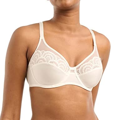 Femme - Soutien-Gorge Modèle So Feminine - Ivoire - 90/105D - Bretelles Réglables - Avec Armatures - Emboîtant - Sans Complexe - Lingerie Femme