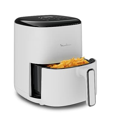 Moulinex Easy Fry Compact, Friteuse sans huile, Compacte 3 L, 4 personnes, 10 Programmes, Air Fryer, Ecran digital, EZ145A20, Gris