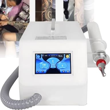MANYOUYOU Machine De Detatouage Laser, Machine Professionnelle De Détatouage Au Laser avec 5 Sondes, pour Le Détatouage Pigment des Sourcils élimination des Rides Poupée Noire Peeling Au Carbone