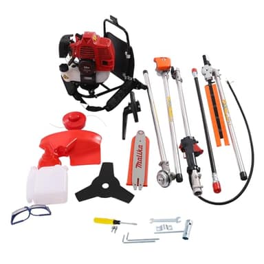 Débroussailleuse Thermique 4 en 1 Rotofil Thermique Multifonction Coupe Bordure Thermique 52 CC Moteur 2 Temps,Type à Dos Taille Haies 8500 RPM Capacité du Réservoir 1L,Applicable à l'agriculture