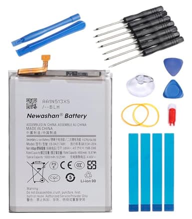 NEWASHAN Batterie EB-BA217ABY Compatible avec Samsung Galaxy A21s A13 A12s A12 A04s A02 M12 SM-A217F A137F/DSN A135F A127F A125F Téléphone Portable Smartphone Li-ION Pile 3,85V 5000mAh avec Kit Outils