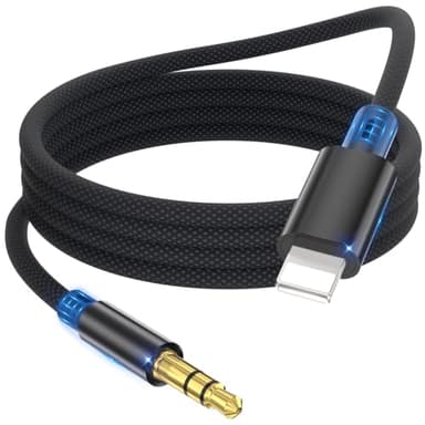 Deuomerk Cable Jack i Phone 1,2M Cable i Phone Jack 3.5mm Aux [Certifié MFi] Light-ning Audio Câble Auxiliaire Voiture i Phone Compatible avec i Phone 14/13/12/11 pour Autoradio/Casque/Enceinte, Noir