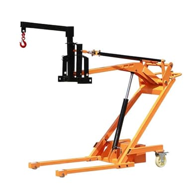 Gerbeur entièrement électrique, chariot élévateur articulé portable, manutentionnaire hydraulique pliable, capacité de levage de 1100 à 1154 livres, convient aux usines, etc.(1100LB,Hook Type)