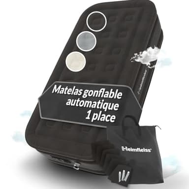 Heimfleiss® Matelas Gonflable Autogonflant 100x200 cm | Lit Gonflable Premium 1 Personne | Matelas avec Pompe Électrique pour Camping et Invités