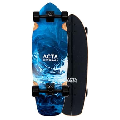 ACTA Surfskate Foam 31" – Bleu - Surf-Skate Carving Complet en érable 7 Plis - Trucks réactifs & maniables - Idéal débutants & intermédiaires - pour pumptrack, Cruising et Balade Urbain