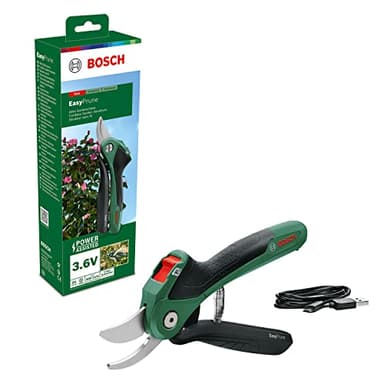 Bosch Sécateur sans fil EasyPrune Bosch (batterie de 3,6 V intégrée ; 450 coupes par charge de batterie ; rechargeable à l’aide d’un câble micro-USB ; livré dans un carton)