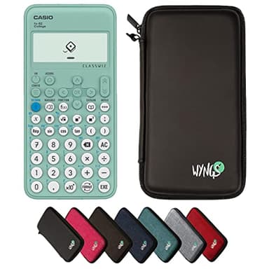 Casio fx-92 Collège avec Housse de Protection WYNGS Incluse Noir - Calculatrice Scientifique - Pack de Base