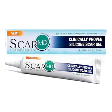 ScarMD Gel cicatrisant silicone (6g) – Traitement des cicatrices (acné, chirurgie, vergetures). À base de silicones naturels & vitamine E. Réduit visiblement les marques.
