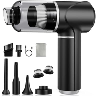 Piarhlie Aspirateur Voiture sans Fil 30000Pa - Aspirateur à Main Puissant avec Moteur sans Balai Mini Aspirateur de Voiture pour Voiture, Maison, Cuisine, Bureau, Poils d'animaux