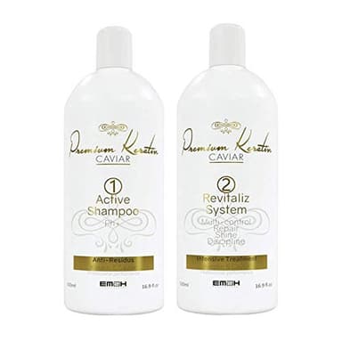PREMIUM KERATIN CAVIAR - Kit Lissage Brésilien - Aux extraits de caviar (2 x 500 ml)