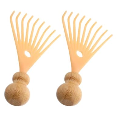 Beaupretty Lot de 2 Masseurs de Cuir Chevelu Mini en Plastique Solide, Peigne Gratte-cuir Chevelu pour Massage Manuel Apaisant, Portable pour Relaxation Quotidienne et Soulagement