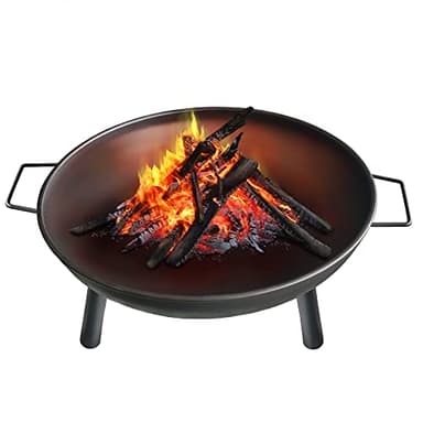 Montafox Brasero de Jardin Foyer extérieur Ø 58 cm métal Chauffage à Charbon de Bois pour terrasse Cour