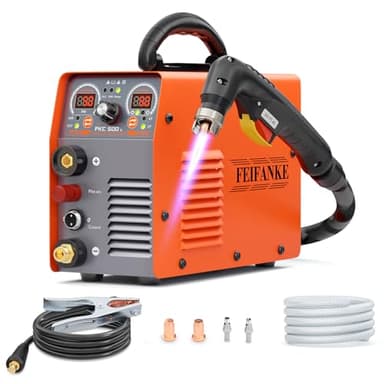 FEIFANKE Decoupeur Plasma 230V 50A Torche De DéCoupe Sans Contact à Basse FréQuence IGBT 2T/4T avec Soufflage ArrièRe pour La DéCoupe D'Acier Inoxydable D'Aluminium et Cuivre Epaisseur Coupe Max 25mm