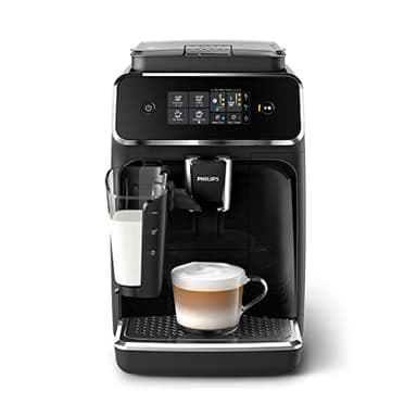Philips Série 2200 Machine Expresso - Café à Grain - LatteGo Mousseur à Lait, 3 Spécialités de Café, Écran Tactile Intuitif, Noir Brillant (EP2231/40)