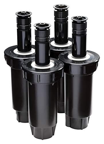 Rain Bird 1802AP4PK – Lot de 4 arroseurs escamotables Professionnels, Motif réglable de 0 à 360 °, Distance de pulvérisation de 2,4 à 4,6 m, Hauteur escamotable de 5,1 cm