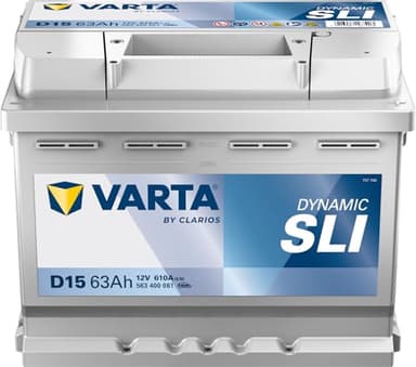Varta Silver Dynamic D15 Batterie Voitures, 12 V 63Ah 610 Amps (En)