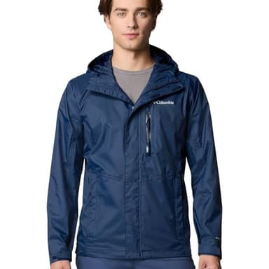 Columbia Pouring Adventure Jacket, Veste De Pluie Imperméable Homme, Collegiate Navy, Taille XL
