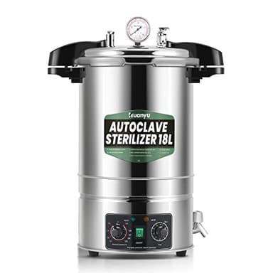 Huanyu Autoclave 18L Stérilisateur électrique de laboratoire à température et durée réglables Autoclave à ouverture rapide Stérilisateur à vapeur haute pression pour laboratoires Universités