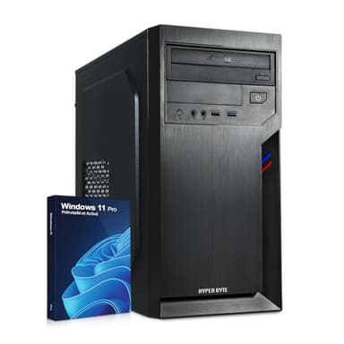 HYPER BYTE® Office Pc - Ordinateur avec Intel Quad Core i7 a 3,9 GHz | 32 Go de RAM | Disque Dur SSD 1 to | Win 11 Pro | WiFi | Rapide Tours Pc