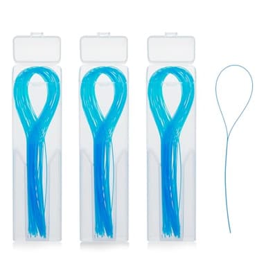 Enfile Fil Dentaire 150 Unités Nettoyage En Profondeur pour Appareils Orthodontiques Ponts Et Implants (Paquet De 3)