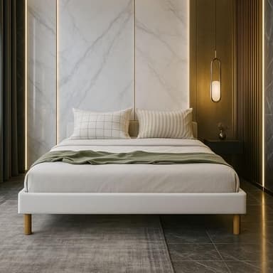Literie Julien Adrien - Solide et Confortable Sommier Tapissier + Pieds en 18 cm - 160x200-14 Lattes - Montage Rapide et Facile - epaisseur du Metal +/- 1,2 mm