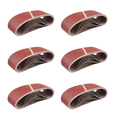 Bandes Abrasives en Tissu │ 10 pièces │ 75 x 533 mm │ grain 60 │ pour ponceuses à bande │ Papier Abrasif │ Ensemble de Bandes Abrasives