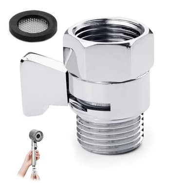 Stop douche, Vanne d’arrêt et vanne d’angle 1/2 pouce laiton G 1/2 poli chrome, pour bras de douche K1140b3