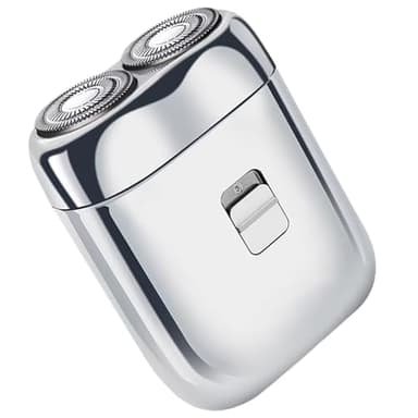 Rasoir De Voyage Pour Hommes – Rasoir Électrique De Poche, Rechargeable À Double Anneau, Étanche Pour Rasage À Sec Ou Humide | Rasoirs Portable Compact Pour Bureau, Gym, Voyage