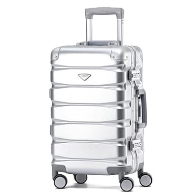 Flight Knight Premium Travel Suitcase - 8 Spinner Wheels - Built-in TSA Lock Lightweight Aluminium Frame, ABS Hard Shell Carry on Check in Luggage Highly Durable - Approved for Over 100 Airlines