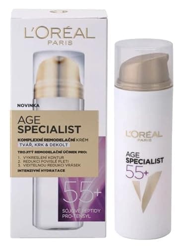 L'Oréal Paris - Crème de Jour Anti-Âge Fortifiante - Soin de Jour Redensifiant Anti-Rides Triple Action - Enrichi en Calcium - Pour Peaux Matures - À partir de 55 ans - Age Expertise - 50 ml