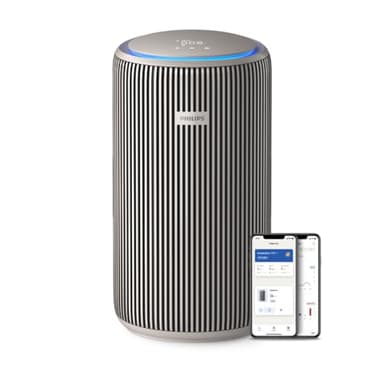 PHILIPS PureProtect Purificateur d'air intelligent Série 3200 - Filtre HEPA et filtre à charbon actif, CADR 500 m³/h pour un espace de 130 m², ultra-silencieux et économe en énergie (AC3210/12)