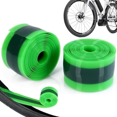 Lot de 2 pneus de vélo anti-crevaison pour vélos de route, anti-crevaison, anti-perforation, pour VTT, compatible avec 30/40,6/46/50,8/61/66/70/73,6 cm (noir)