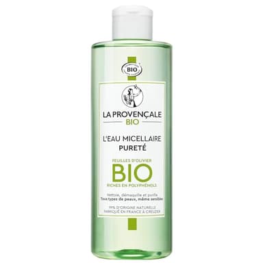 La Provençale - L'Eau Micellaire Pureté - Certifié Bio - Feuilles d'Olivier Bio - Pour Tous Types de Peaux, Même Sensibles - 400ml