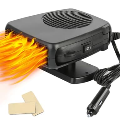 Leaflai 12 V Chauffage pour Voiture – Kit de dégivrage Hivernal 150 W pour Voiture, se Branche sur l'allume-Cigare Chauffage/Refroidissement 2 en 1 Chauffage pour Pare-Brise