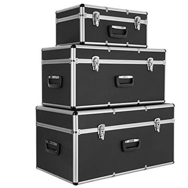 Arebos Set de 3 Valises de Transport en Aluminium – 200 L Volume Total, Verrouillables, Imperméables, Construction Renforcée, Utilisation Universelle | Boîtes de Transport