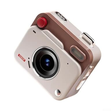 Mini appareil photo numérique rétro CCD, 48 MP portable pour étudiant, petit appareil photo numérique compact 1080p FHD avec écran LCD de 4,3 cm pour enfants, filles, garçons (marron)