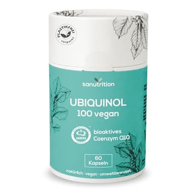 Kaneka Ubiquinol 100 mg | 60 gélules | Coenzyme Bioactive Q10 | Végétalien | Dans un emballage papier (1 pièce (lot de 60), 100 mg)