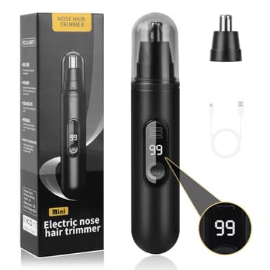 AOGOE Tondeuse à poils de nez, oreilles et nez pour homme et femme, outil de coupe rechargeable, tondeuse professionnelle indolore pour sourcils et poils du visage avec lames à double bord pour un