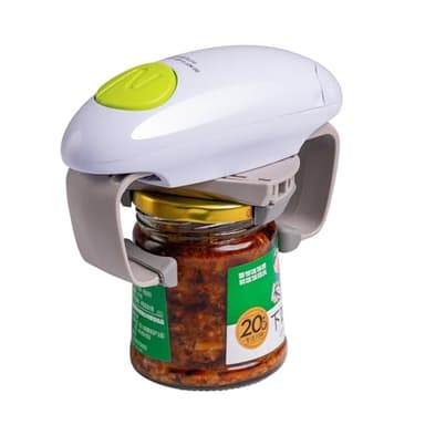 YUET Ouvre-boîte électrique à bord lisse portable, Gadget de Cuisine à Ouverture Ouvre-bocal Automatique Mains Libres avec Moins d'efforts, Fonctionne avec piles Pour Ouvrir
