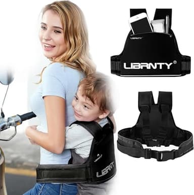 LIBRNTY Fahrrad Gurt Kinder,Kinder Motorrad Sicherheitsgurt,Kinder Fahrrad hinten Sitz Sicherheitsgurte Fallschutz,Kinder Einstellbar Motorrad Gurt,Geeignet für Fahrräder,Motorräder,USW