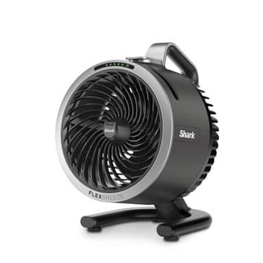 Shark FlexBreeze HydroGo, ventilateur brumisateur portable, rafraîchisseur d'air silencieux intérieur/extérieur, discret et durable, avec/sans fil, léger, 5 réglages de vitesse, charbon FA050EU