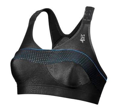 Thuasne - Brassière de Sport Top' Strap X-Back - Maintien Fort, Extrême - Adaptée pour Sports à Fort Impact - Bande de Maintien Brevetée - Bretelles Matelassées Réglables - Taille 95 E - Noir